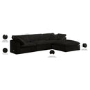  Manufacturer Color_Black -- Meridian Cozy Fabric 4 pc Sectional IMAGE 12
