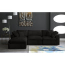  Manufacturer Color_Black -- Meridian Cozy Fabric 4 pc Sectional IMAGE 5