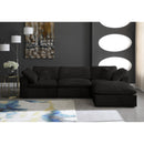  Manufacturer Color_Black -- Meridian Cozy Fabric 4 pc Sectional IMAGE 6