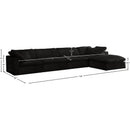  Manufacturer Color_Black -- Meridian Cozy Fabric 5 pc Sectional IMAGE 11