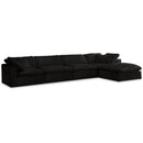  Manufacturer Color_Black -- Meridian Cozy Fabric 5 pc Sectional IMAGE 1