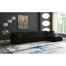  Manufacturer Color_Black -- Meridian Cozy Fabric 5 pc Sectional IMAGE 2