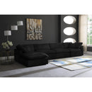  Manufacturer Color_Black -- Meridian Cozy Fabric 5 pc Sectional IMAGE 4