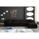  Manufacturer Color_Black -- Meridian Cozy Fabric 5 pc Sectional IMAGE 5