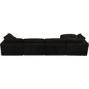 Manufacturer Color_Black -- Meridian Cozy Fabric 5 pc Sectional IMAGE 7