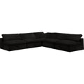 Meridian Cozy Fabric 5 pc Sectional 634Black-Sec5B IMAGE 1