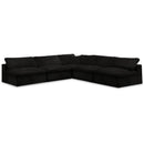  Manufacturer Color_Black -- Meridian Cozy Fabric 5 pc Sectional IMAGE 1