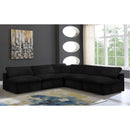  Manufacturer Color_Black -- Meridian Cozy Fabric 5 pc Sectional IMAGE 2