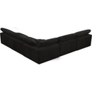  Manufacturer Color_Black -- Meridian Cozy Fabric 5 pc Sectional IMAGE 3