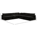  Manufacturer Color_Black -- Meridian Cozy Fabric 5 pc Sectional IMAGE 5