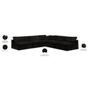  Manufacturer Color_Black -- Meridian Cozy Fabric 5 pc Sectional IMAGE 6
