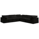  Manufacturer Color_Black -- Meridian Cozy Fabric 5 pc Sectional IMAGE 1