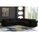  Manufacturer Color_Black -- Meridian Cozy Fabric 5 pc Sectional IMAGE 2