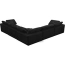  Manufacturer Color_Black -- Meridian Cozy Fabric 5 pc Sectional IMAGE 3