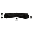  Manufacturer Color_Black -- Meridian Cozy Fabric 5 pc Sectional IMAGE 8