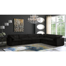 Manufacturer Color_Black -- Meridian Cozy Fabric 6 pc Sectional IMAGE 2