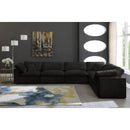  Manufacturer Color_Black -- Meridian Cozy Fabric 6 pc Sectional IMAGE 3