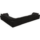  Manufacturer Color_Black -- Meridian Cozy Fabric 6 pc Sectional IMAGE 4
