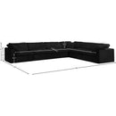  Manufacturer Color_Black -- Meridian Cozy Fabric 6 pc Sectional IMAGE 8