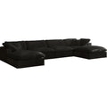 Meridian Cozy Fabric 6 pc Sectional 634Black-Sec6B IMAGE 1
