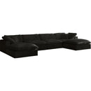 Meridian Cozy Fabric 6 pc Sectional 634Black-Sec6B IMAGE 1