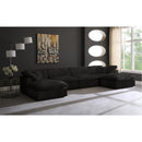  Manufacturer Color_Black -- Meridian Cozy Fabric 6 pc Sectional IMAGE 2