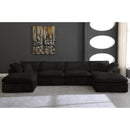  Manufacturer Color_Black -- Meridian Cozy Fabric 6 pc Sectional IMAGE 3