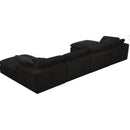  Manufacturer Color_Black -- Meridian Cozy Fabric 6 pc Sectional IMAGE 4