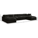  Manufacturer Color_Black -- Meridian Cozy Fabric 6 pc Sectional IMAGE 8