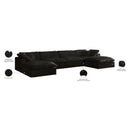  Manufacturer Color_Black -- Meridian Cozy Fabric 6 pc Sectional IMAGE 9
