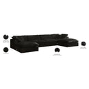 Meridian Cozy Black Velvet Comfort Modular Sectional IMAGE 9