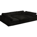 Meridian Cozy Fabric 6 pc Sectional 634Black-Sec6C IMAGE 1