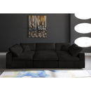  Manufacturer Color_Black -- Meridian Cozy Fabric 6 pc Sectional IMAGE 3