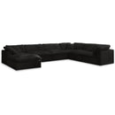  Manufacturer Color_Black -- Meridian Cozy Fabric 7 pc Sectional IMAGE 1