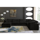  Manufacturer Color_Black -- Meridian Cozy Fabric 7 pc Sectional IMAGE 3