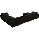  Manufacturer Color_Black -- Meridian Cozy Fabric 7 pc Sectional IMAGE 4