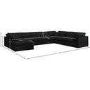  Manufacturer Color_Black -- Meridian Cozy Fabric 7 pc Sectional IMAGE 8