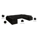  Manufacturer Color_Black -- Meridian Cozy Fabric 8 pc Sectional IMAGE 10