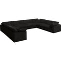 Meridian Cozy Fabric 8 pc Sectional 634Black-Sec8A IMAGE 1