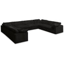  Manufacturer Color_Black -- Meridian Cozy Fabric 8 pc Sectional IMAGE 1