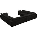  Manufacturer Color_Black -- Meridian Cozy Fabric 8 pc Sectional IMAGE 4