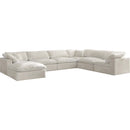 Meridian Cozy Fabric 7 pc Sectional 634Cream-Sec7A IMAGE 1