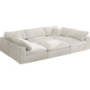 Meridian Cozy Fabric 6 pc Sectional 634Cream-Sec6C IMAGE 1