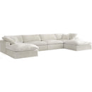 Meridian Cozy Fabric 6 pc Sectional 634Cream-Sec6B IMAGE 1