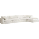 Meridian Cozy Fabric 5 pc Sectional 634Cream-Sec5A IMAGE 1