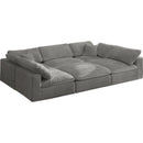 Meridian Cozy Fabric 6 pc Sectional 634Grey-Sec6C IMAGE 1