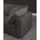  Manufacturer Color_Grey -- Cozy 158" Grey Velvet Upholstered Overstuffed Fiber Filled Comfort 7 pc Modular Sectional IMAGE 5