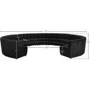 Meridian Limitless Black Velvet 13 pc Modular Sectional IMAGE 13