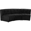  Manufacturer Color_Black -- Meridian Limitless Fabric 3 pc Sectional IMAGE 3