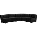Meridian Limitless Fabric 5 pc Sectional 645Black-5PC IMAGE 1